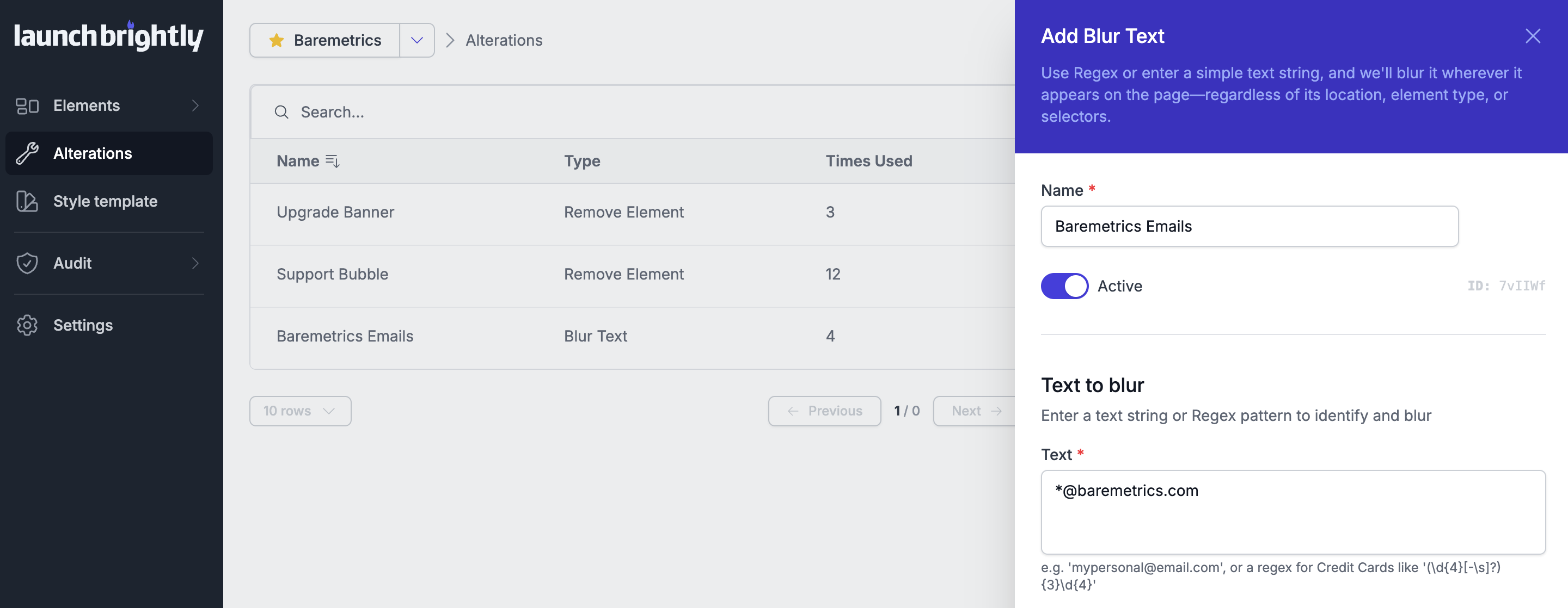 LaunchBrightly Add Automatic Blur of Baremetrics Emails