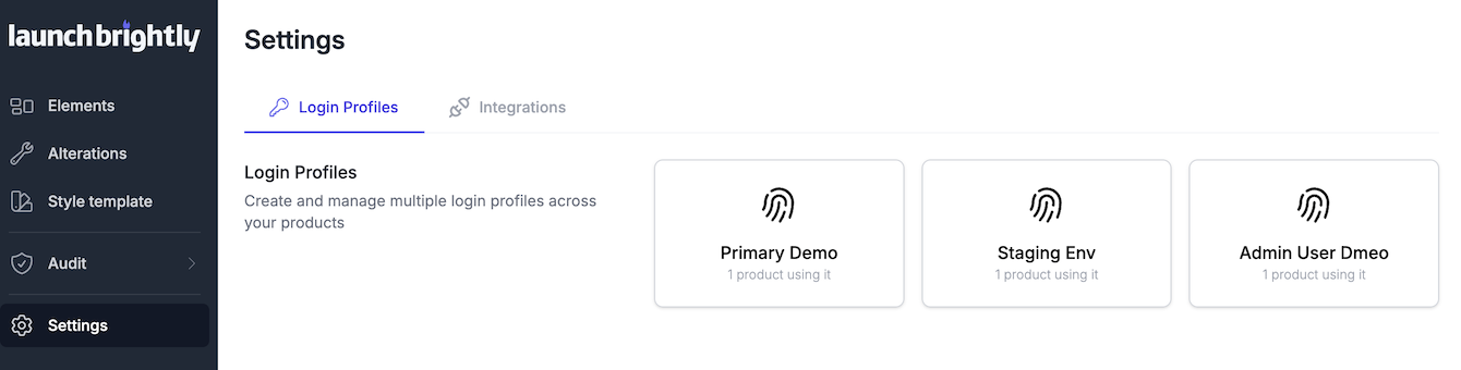 LaunchBrightly Manage Multiple Login Profiles