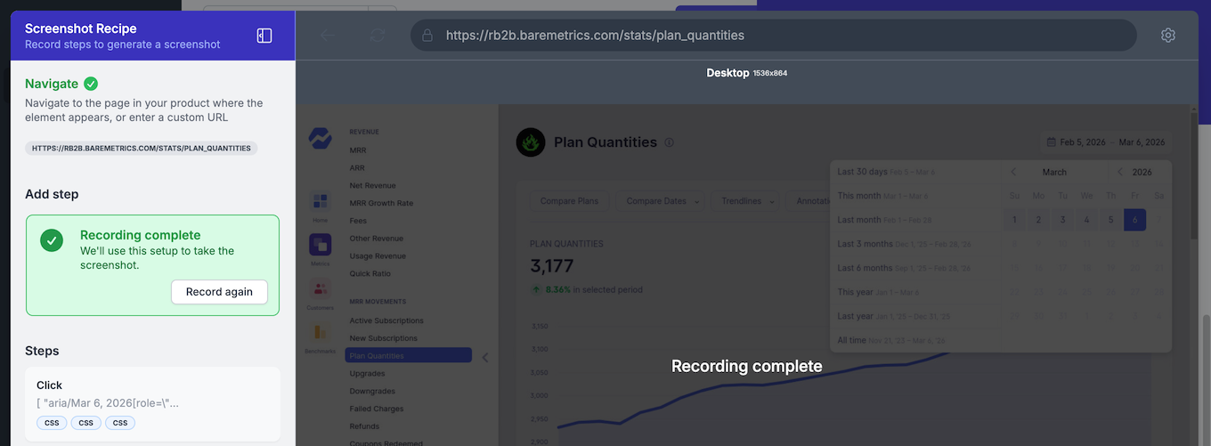 LaunchBrightly Recipe Builder Automation Recipe Recording Complete