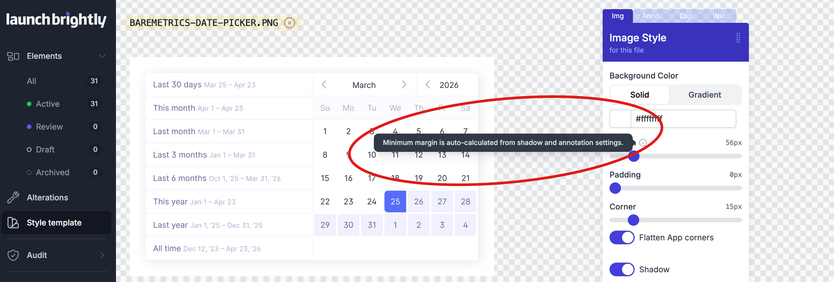 LaunchBrightly Custom Style Template - Margins Calcs and Safeguards