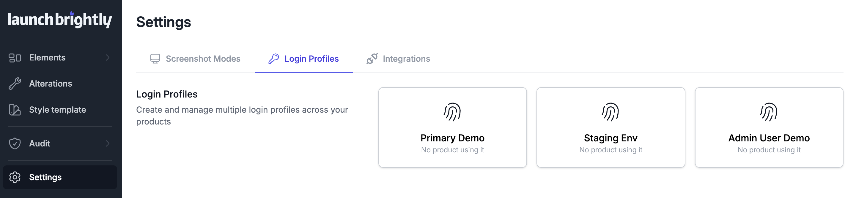 LaunchBrightly Multiple Login Profiles